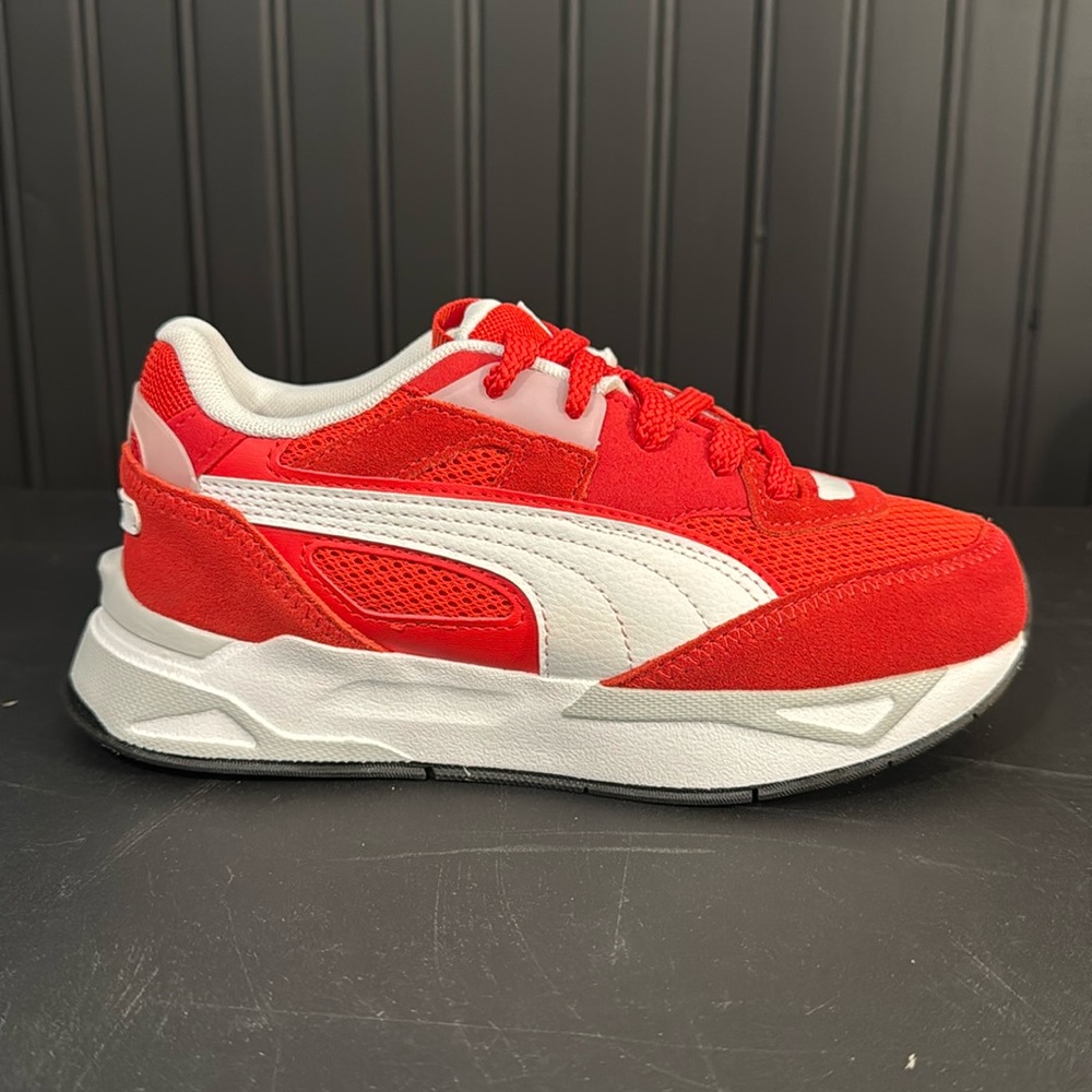Boys Puma Mirage Sport Heritage PS RED WHITE